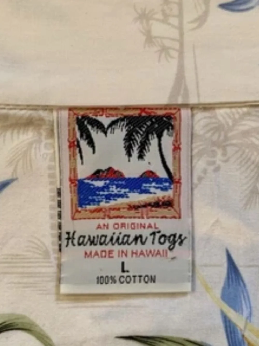 Hawaiian Shirt Mens L Made in Hawaii 100% Cotton Bird of Paradise Aloha